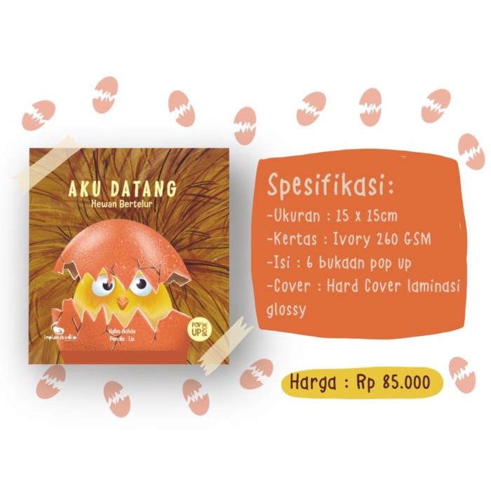 

Disc!! Buku cerita anak bergambar pop up Mengenal hewan bertelur PAUD TK