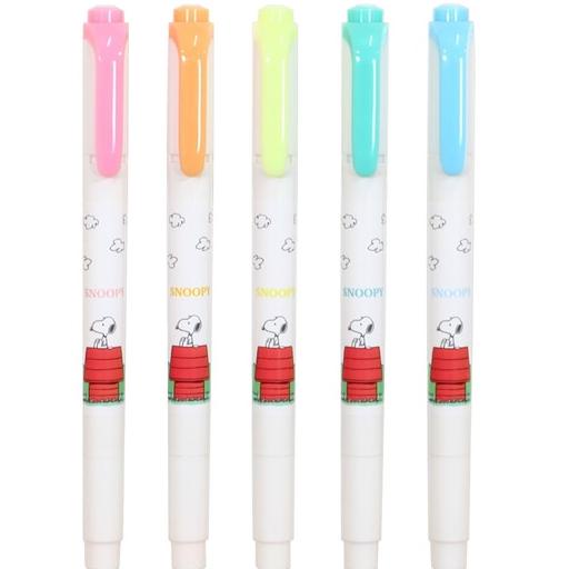 

Zebra Ldliner Set Peanuts Snoopy On Rooftop Double Sided Highlighter Set Of 5 Pieces Lited Edition