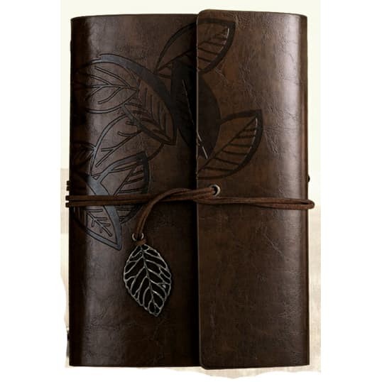 

Buku Catatan Binder Kulit Retro Leaf Kertas A6 - Coffee