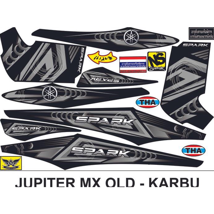 BARU VARIASI THAILAND JUPITER MX OLD STRIPING STICKER DISKON