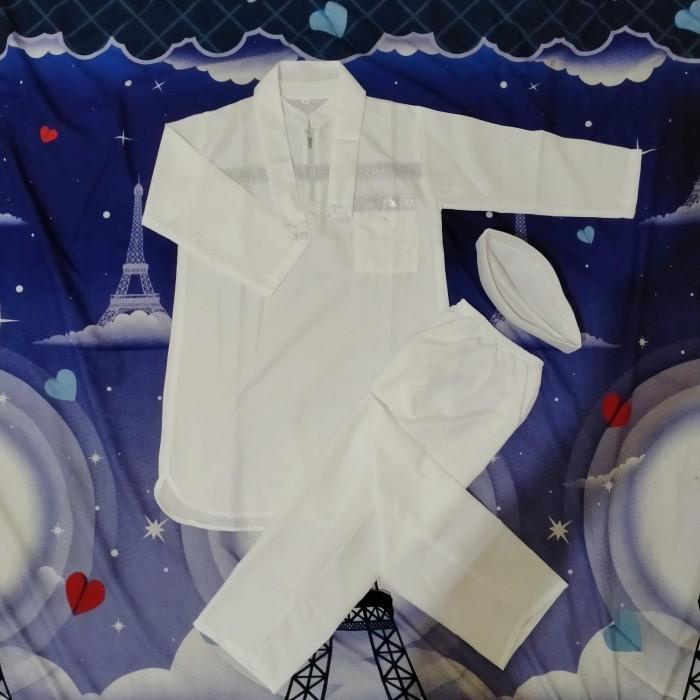 BISA COD - SETELAN BAJU KOKO MANASIK TURKI PAKISTAN PUTIH ANAK LAKI-LAKI