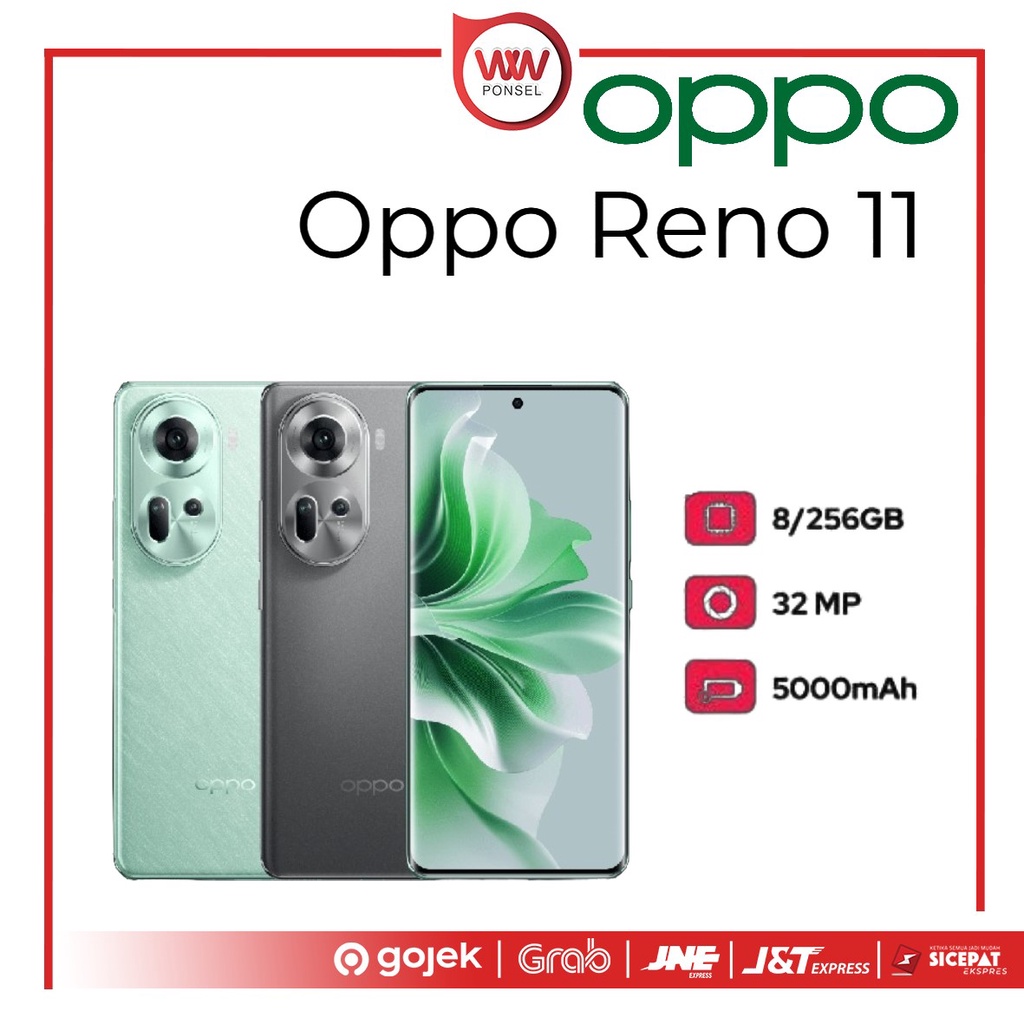 Hp Oppo Reno 11 5G Ram 8GB Internal 256GB Garansi Resmi