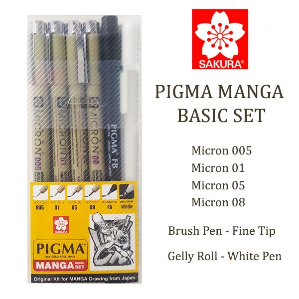 

SAKURA PIGMA MANGA BASIC SET ORIGINAL TERBARU