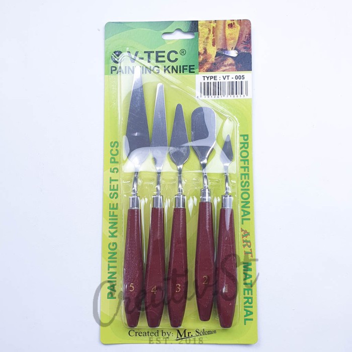 

PAINTING KNIFE / PAINT KNIFE / PISAU PALET V-TEC SET ISI 5 VT-005 ORIGINAL TERBARU