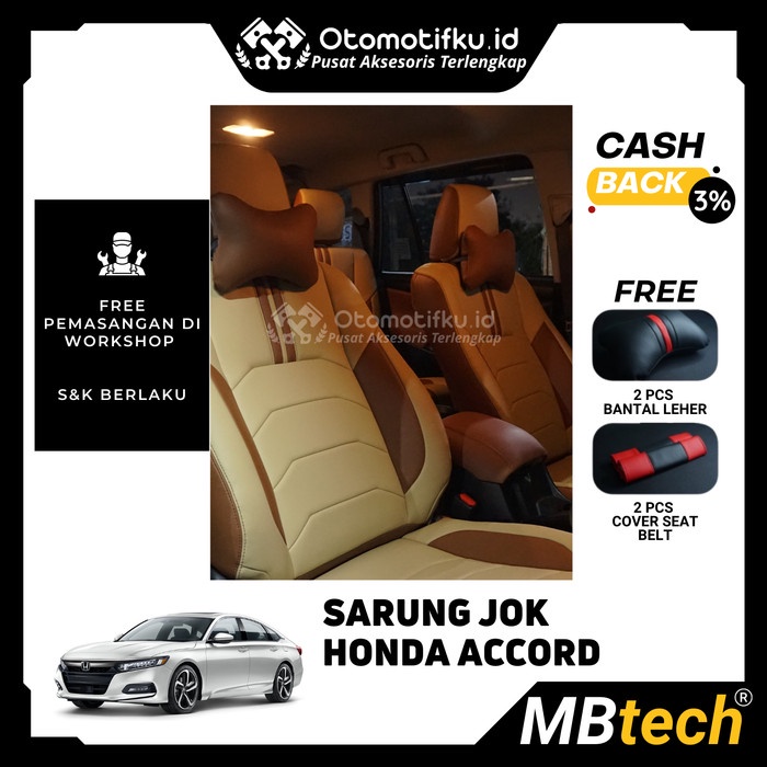 COVER JOK / SARUNG JOK MOBIL HONDA ACCORD - 100% ORIGINAL MBTECH