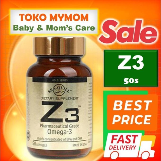 [BPOM] Sea-Quill Z3 Omega 3 50s /Seaquill / Vitamin Kolesterol Jantung