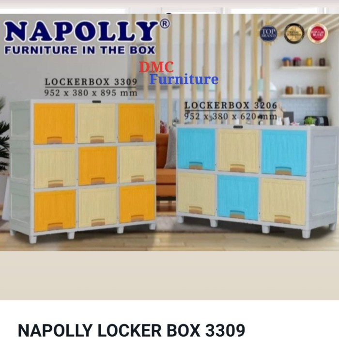 LOCKER BOX LEMARI BAJU LEMARI PLASTIK LEMARI SERBAGUNA NAPOLY