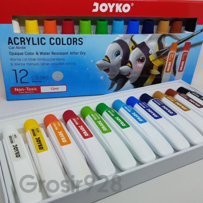 

Acrylic Colors / Cat Akrilik Joyko 12 Warna