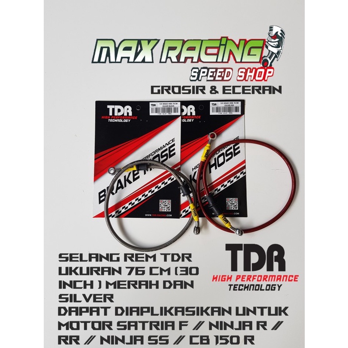 Termurah Selang Rem Tdr 76 Cm 30 Inch Silver Merah Ninja R Cb 150 Satria F Terbaik