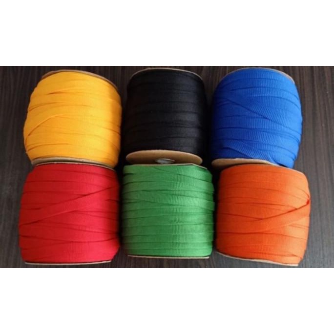 [45M] Tali Id Card Rajut / Tali Sepatu 1Cm / Roll / Tali Sepatu Roll