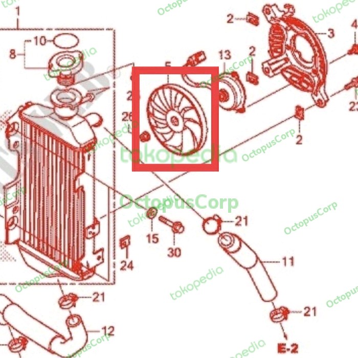 Terbatas Kipas Radiator Honda Crf 250 Rally Crf250 Terbaik
