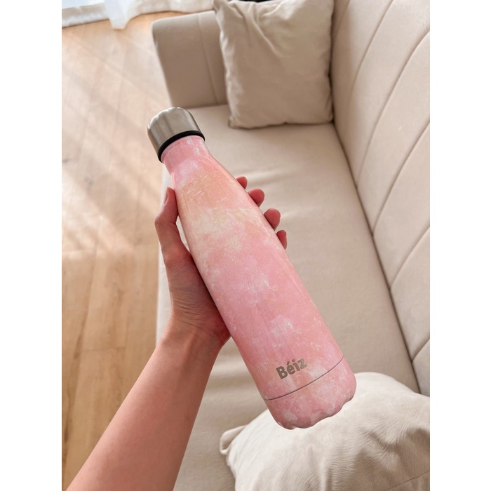 Promo Pink Marble - Beiz Marble Botol Air Minum Stainless Steel 500 Ml