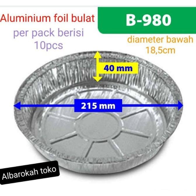 COD Wadah aluminium foil bulat D: 20cm / loyang aluminium foil bulat