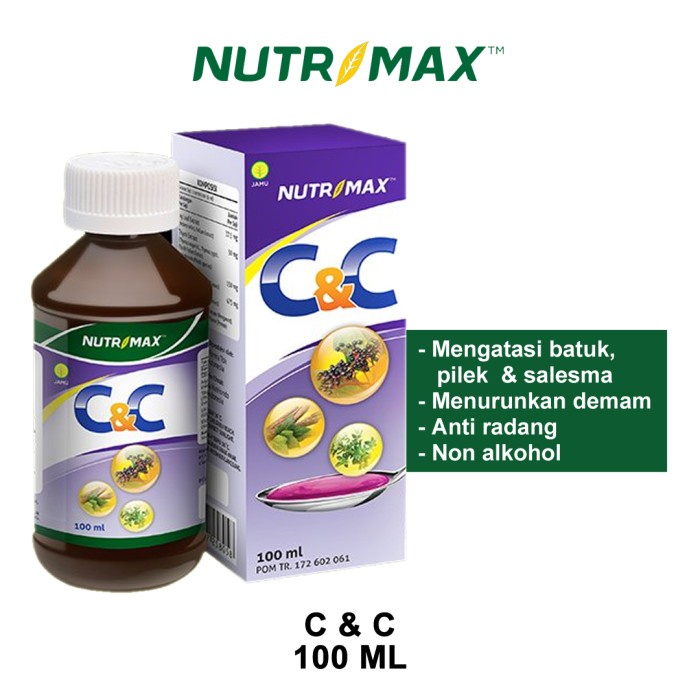 

Nutrimax C&c Cnc Syrup Obat Herbal Sirup Obat Herbal Batuk Pilek