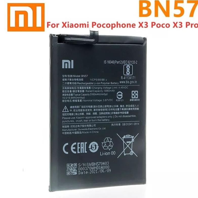 Promo Poco X3 Nfc- Baterai Pocophone Poco X3 Nfc Poco X3 Pro Bn57 Battery Batre Batu Batrei Tanam Hp