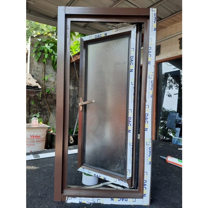 Promo Kusen Jendela Aluminium Lxt 60X80 1 Set Lengkap Include Packing Kayu