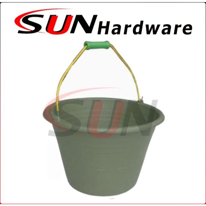 /////] Ember Plastik Hijau | Ember Cor Anti Pecah | Ember Bangunan Sedang