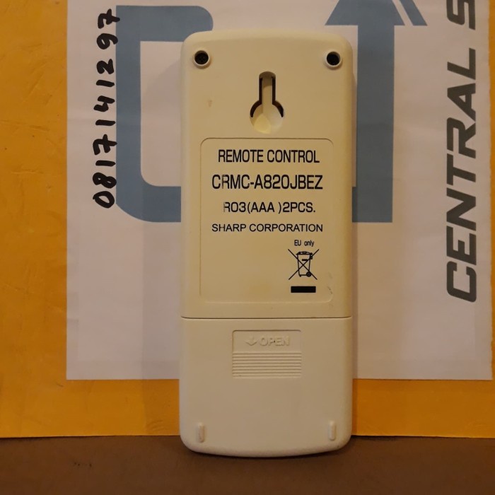 Remote Remote Ac Sharp Crmc - A820 Jbez Original Ready