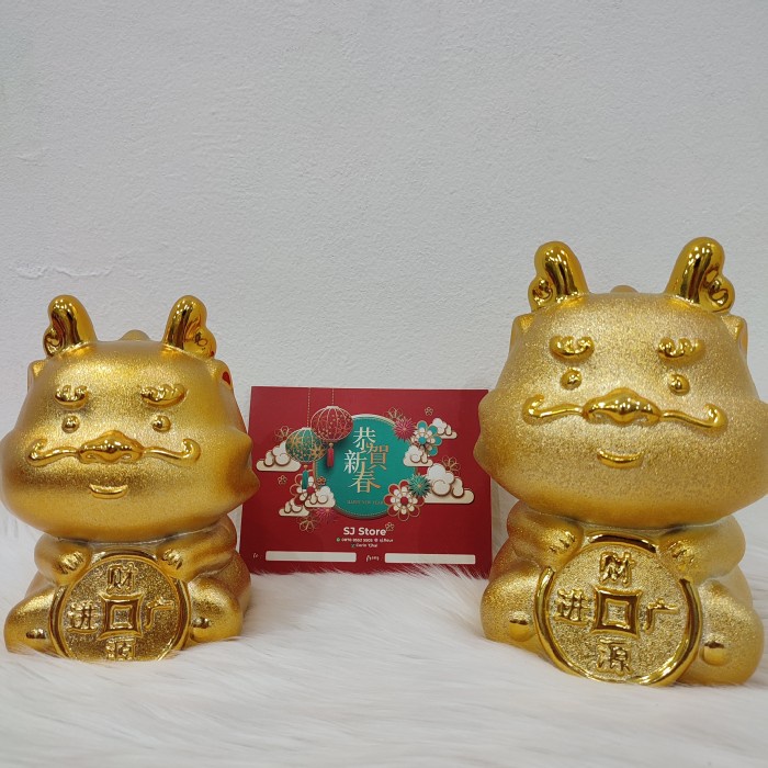 ,,,,,,,] Dekorasi aksesoris hiasan imlek pot koin emas 2024