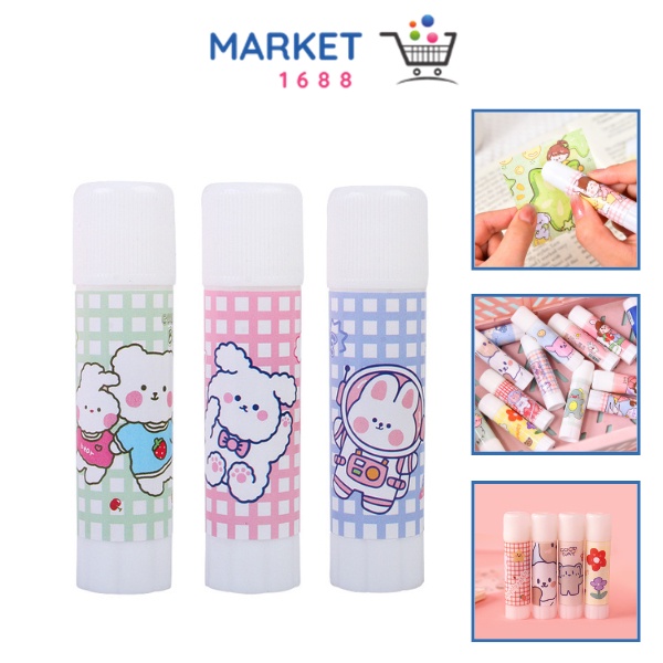 

Market1688 Lem Perekat Kertas Padat Glue Stick Lem Stik Batang Putar Sekolah Kantor Motif Korea Lucu