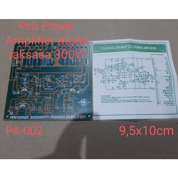 %$%$%$%$] PCB Power Amplifier mono Raksasa 300 watt OCL PA-002 Raksasa 300w