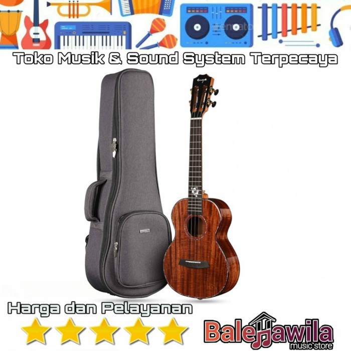 PROMO PREMIUM UKULELE ENYA UEC K5 23INCH CONCERT SOLID ACACIA WITH BAG #ORIGINAL