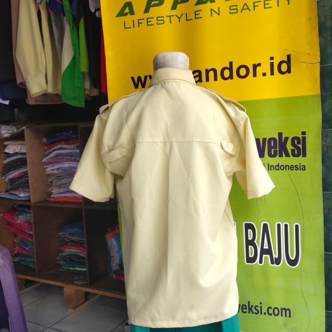 Baju seragam satpam -CREAM PDH Bahan GAIA Neo Premium (Atasan)