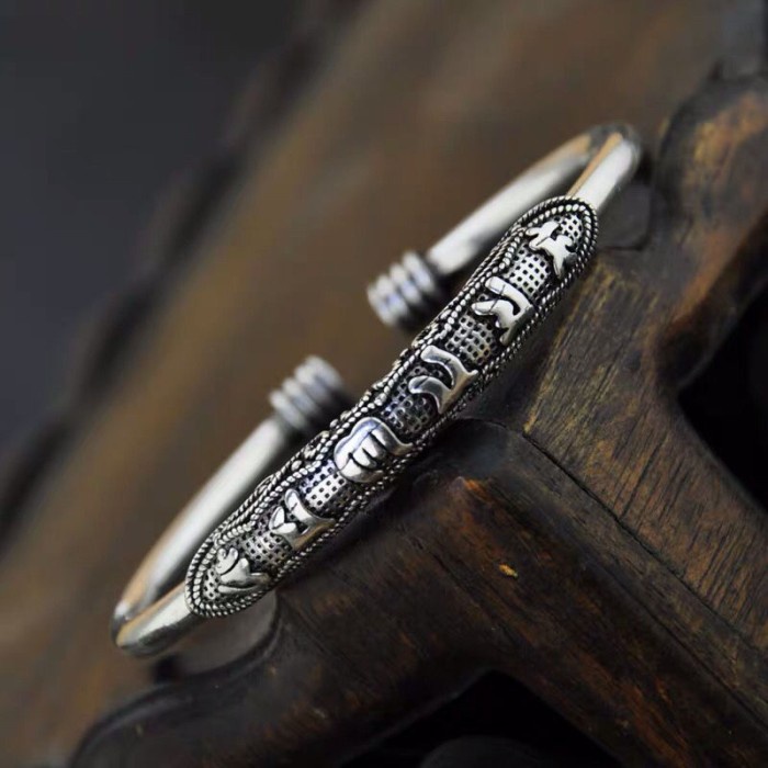 Gelang - Gelang Tangan Perak 925 Model Batik Untuk Pria & Wanita