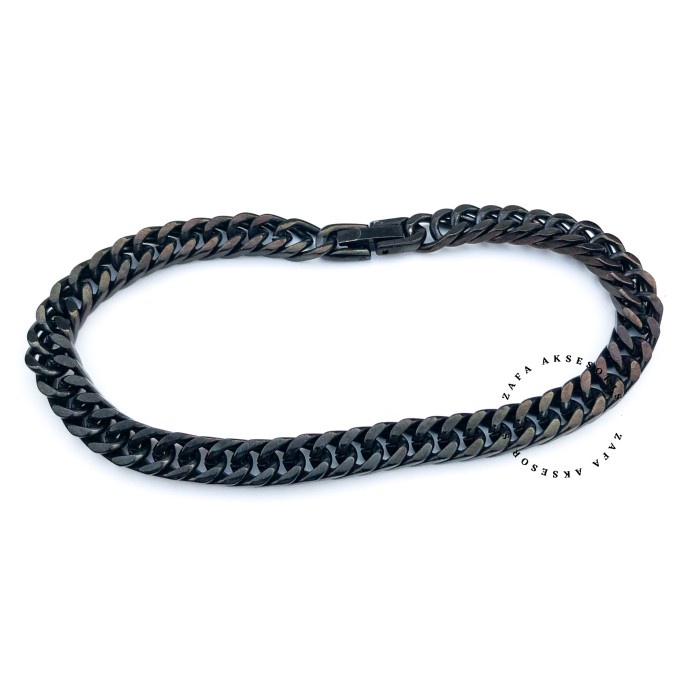 Gelang - Zafa Gelang Titanium Anti Karat Pria - Fury Black