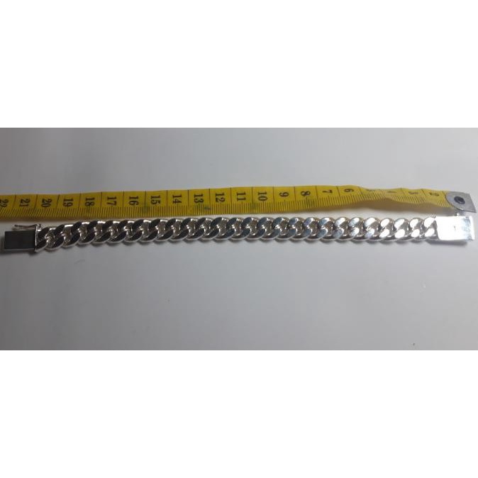 Gelang - Gelang Tangan Pria Rantai Sisik Naga Silver Perak 925 - 62,3