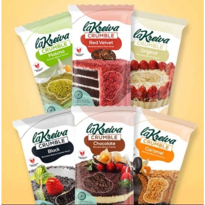 

Open DS] La Kreiva Crumble 250gr (Black, Matcha, Red Velvet, Original, Caramel)