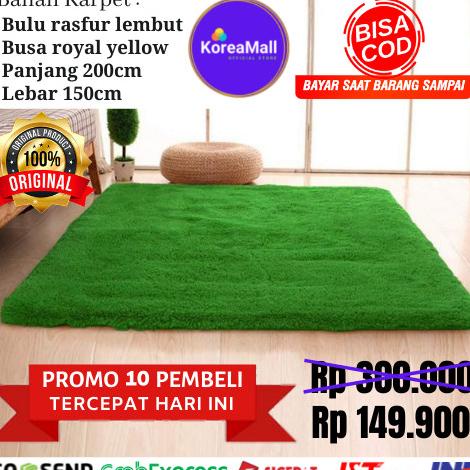 Karpet bulu KOREA IMPORT 200x150 rasfur lembut surpet / kasur TERMURAH
