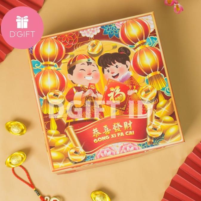 

PREMIUM Dus Kue Keranjang Kotak Kue Imlek Box Sincia CNY 22x22x8cm