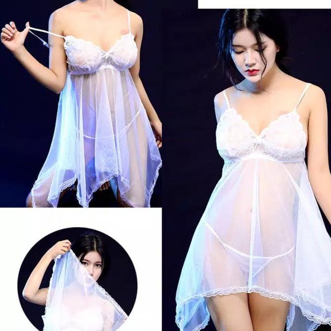 Baju Tidur Korea Wanita/Transparan/Tembus Pandang