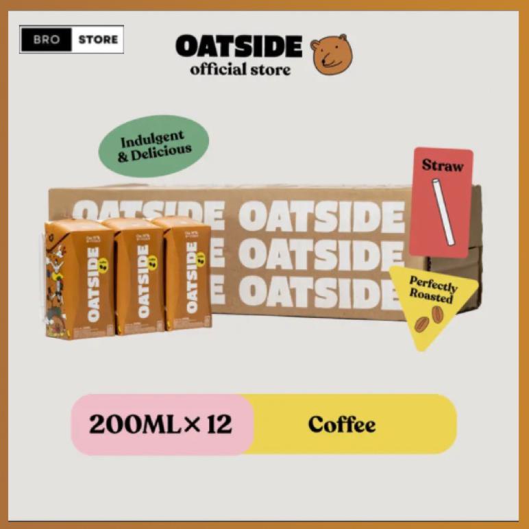 Ready OATSIDE MINI STRAW 1 Karton (Isi 12) - Oat Milk Barista Blend | Chocolate | Coffee 200 ML