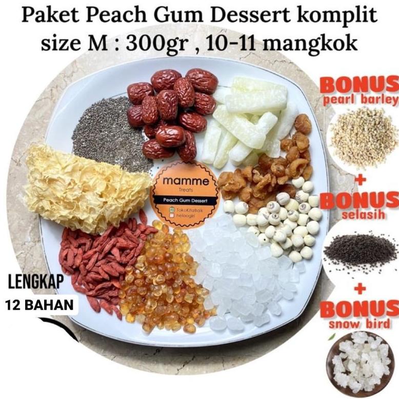 

Ready Paket peach gum komplit super grade AAA++ / tao jiao 10-11cups