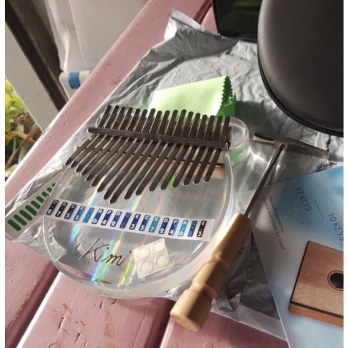Terbaru Kalimba Kimi Rainbow Bear Ears 17 Keys Original
