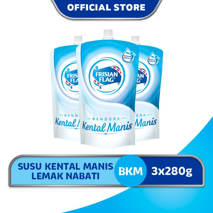 

Ready Frisian Flag Bendera Kental Manis Pouch 280g - 3 Pcs