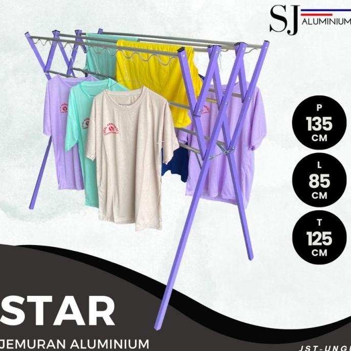 Star - Jemuran Baju / Jemuran Rak Handuk / Jemuran Pakaian Aluminium Palemsugar