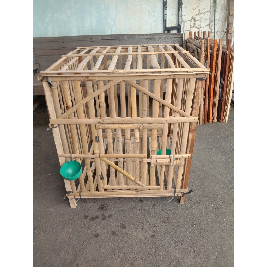KANDANG AYAM KANDANG RAKIT UKURAN 70X70X70 CM BAHAN FULL BAMBU BOX AYAM JAGO BANGKOK MURAH KANDANG B