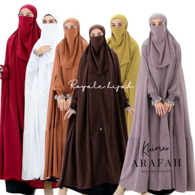 Ready Arafah Khimar Khimar Floor Bahan Wolfish Overhead Ori Royale Original