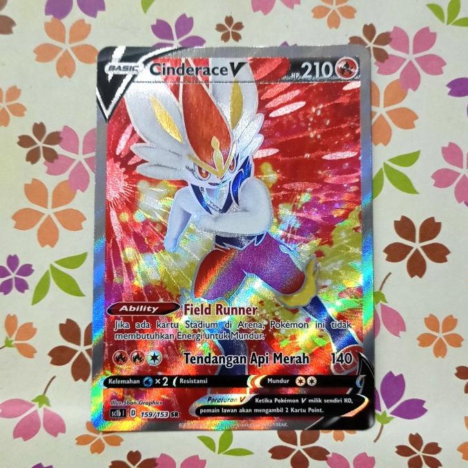cinderace V SR sc1b | 159/153 pokemon tcg indonesia