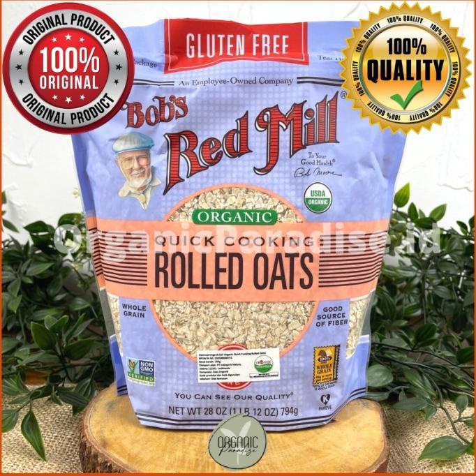 

Bob'S Red Mill Organic Gluten Free Quick Cooking Rolled Oats 794 Gram