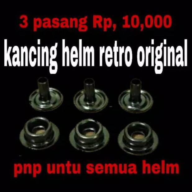 New Stok Kancing Helm Retro Original Pnp Untuk Semua Jenis Helm Retro Helm Bogo Jpn Bogo Cargloss He