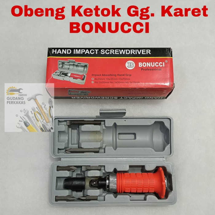 Obeng Ketok Set 7 Pc/Vessel 2800/Impact Driver/Obeng Ketok Gg Karet