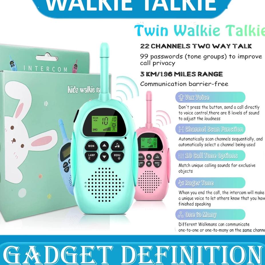 Walkie Talkie Anak Mainan Walkie Talkie Sepasang Mainan Edukasi Anak Wireless Anti Hilang Walkie Tal