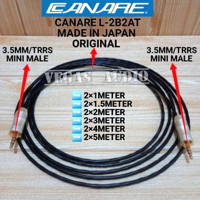 KABEL AUDIO CANARE JACK TRRS MALE TO TRRS MALE 1M-5M