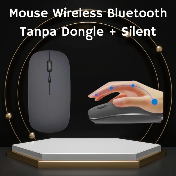 Mouse Wireless Bluetooth Tanpa Dongle Usb Suara Tidak Berisik