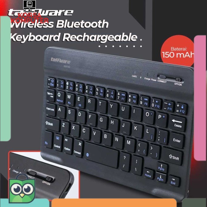 Keyboard Wireless PC Komputer Bluetooth Rechargeable Keybord PC Ori