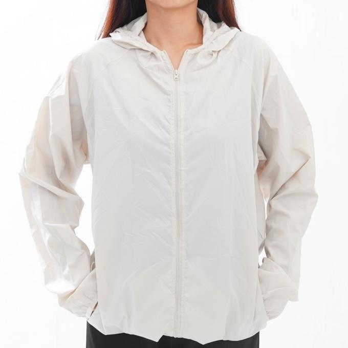 TERBARU ATARU UKURAN S JAKET FOLDABLE LIGHTWEIGHT - PUTIH IVORY 